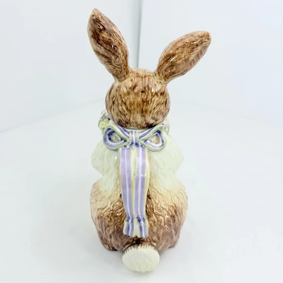 Longaburger Bunny Rabbit Lidded Spring Easter Collectible Ceramic Pitcher - Picture 3 of 16